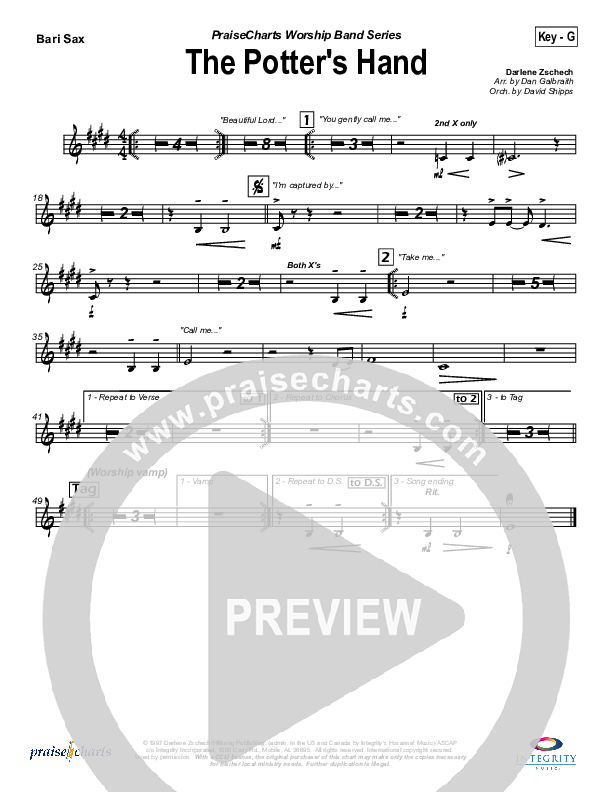 The Potter's Hand Bari Sax (Hillsong Worship)