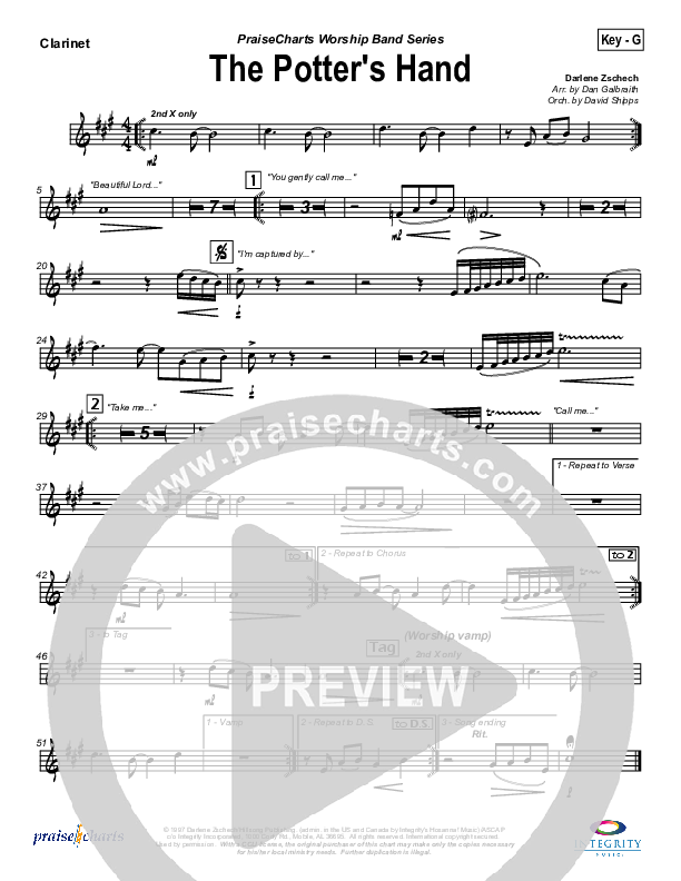 The Potter's Hand Wind Pack (Hillsong Worship)