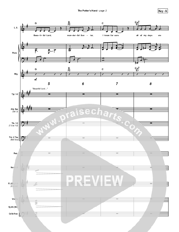 The Potter's Hand Conductor's Score (Hillsong Worship)