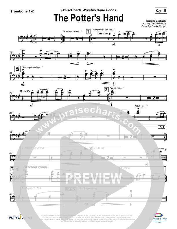 The Potter's Hand Trombone 1/2 (Hillsong Worship)