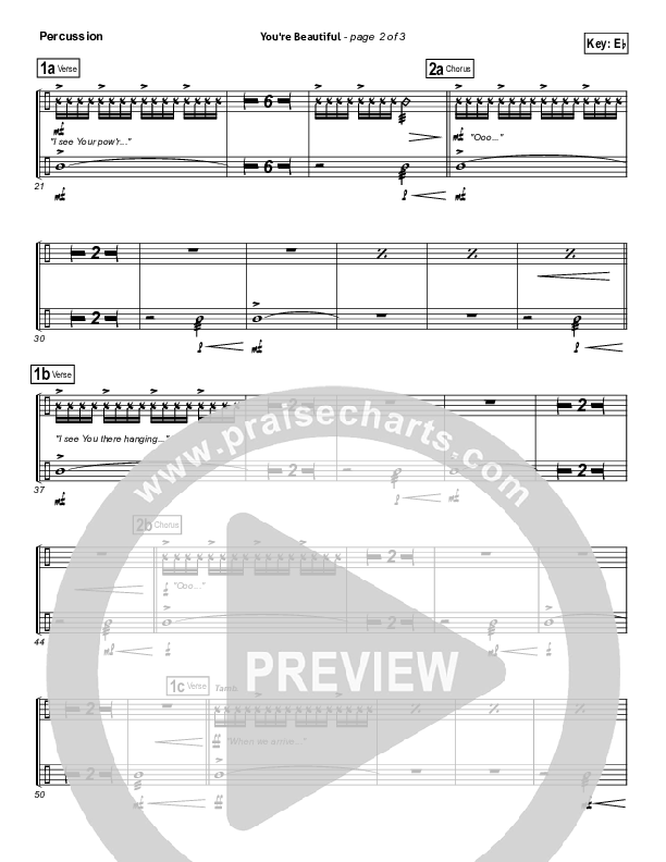 You're Beautiful Percussion (Phil Wickham)