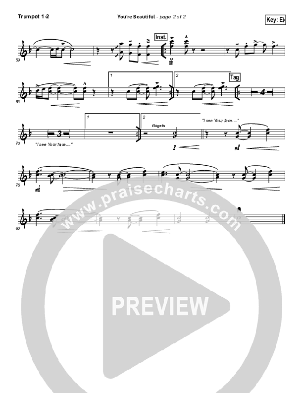 You're Beautiful Trumpet 1,2 (Phil Wickham)