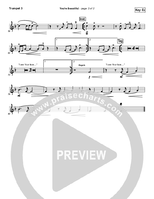 You're Beautiful Trumpet 3 (Phil Wickham)