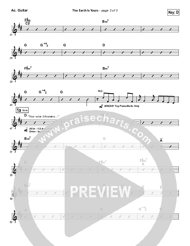 The Earth Is Yours Acoustic Guitar (Gungor)