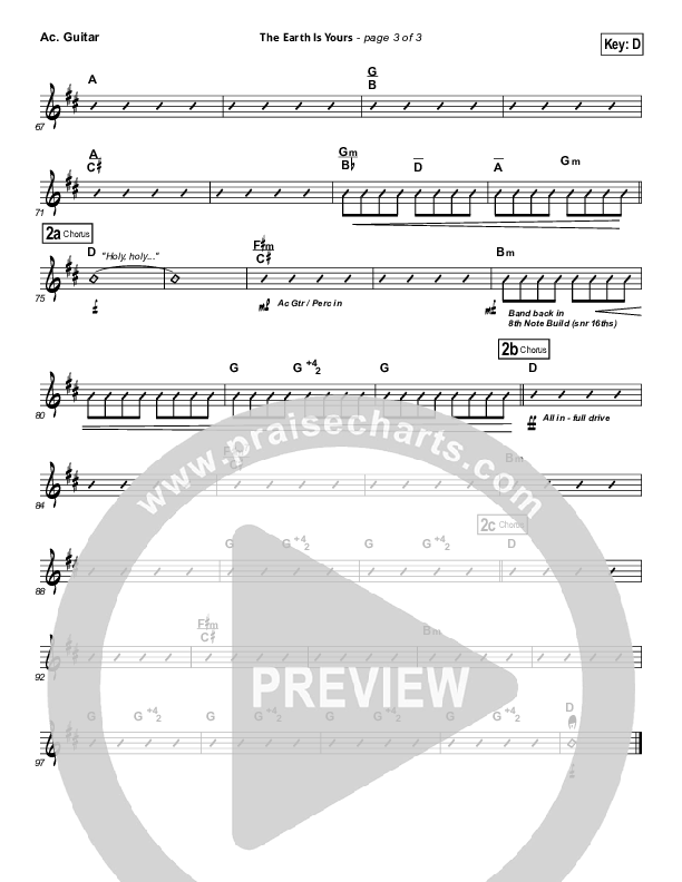 The Earth Is Yours Acoustic Guitar (Gungor)