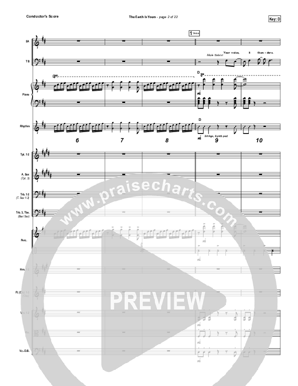 The Earth Is Yours Conductor's Score (Gungor)