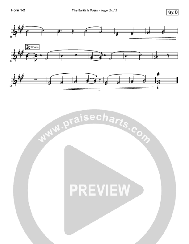 The Earth Is Yours French Horn 1/2 (Gungor)