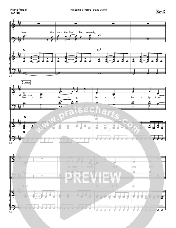 The Earth Is Yours Piano/Vocal (Gungor)