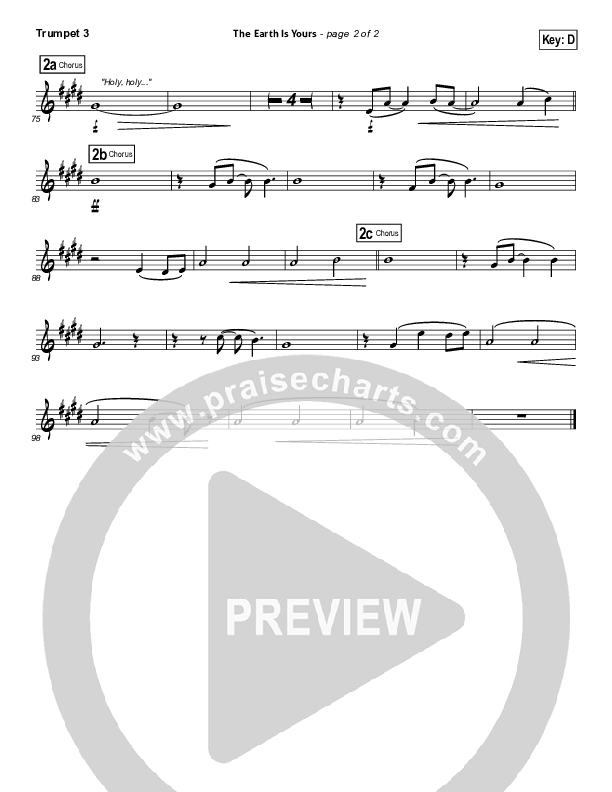 The Earth Is Yours Trumpet 3 (Gungor)