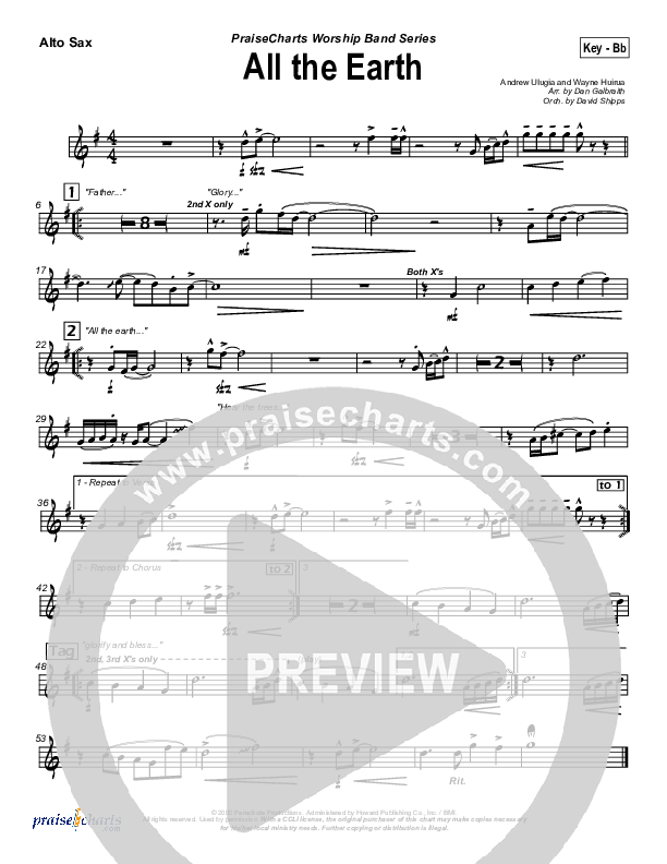 All The Earth Alto Sax (Parachute Band)