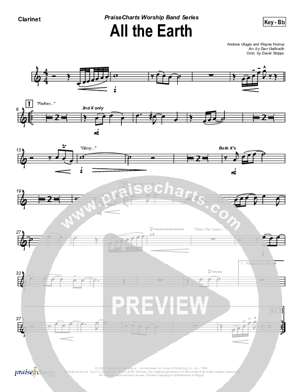 All The Earth Clarinet (Parachute Band)