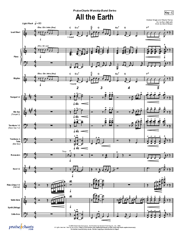 All The Earth Conductor's Score (Parachute Band)