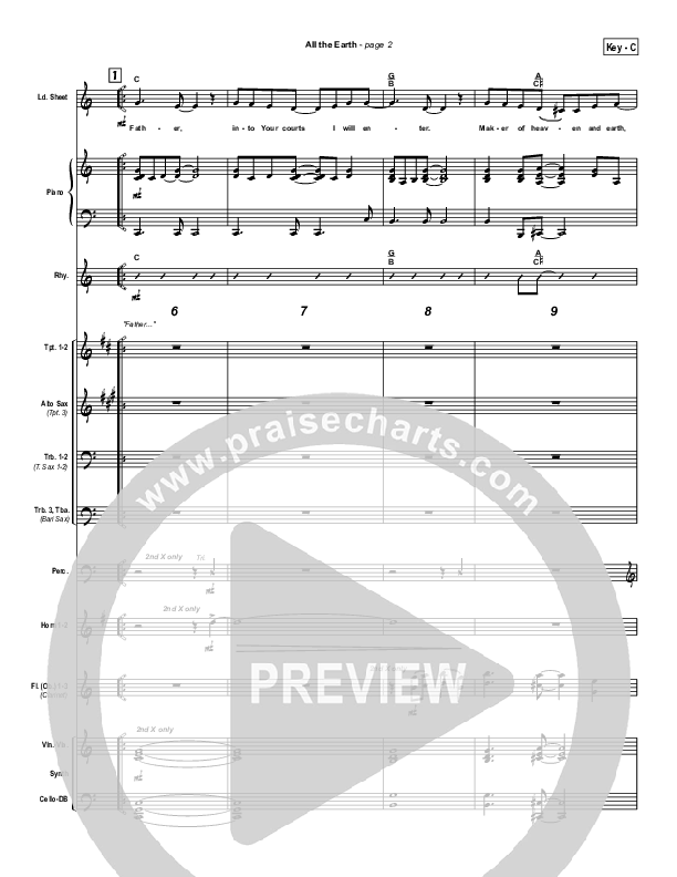 All The Earth Conductor's Score (Parachute Band)