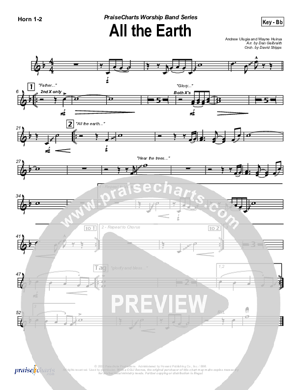 All The Earth French Horn 1/2 (Parachute Band)