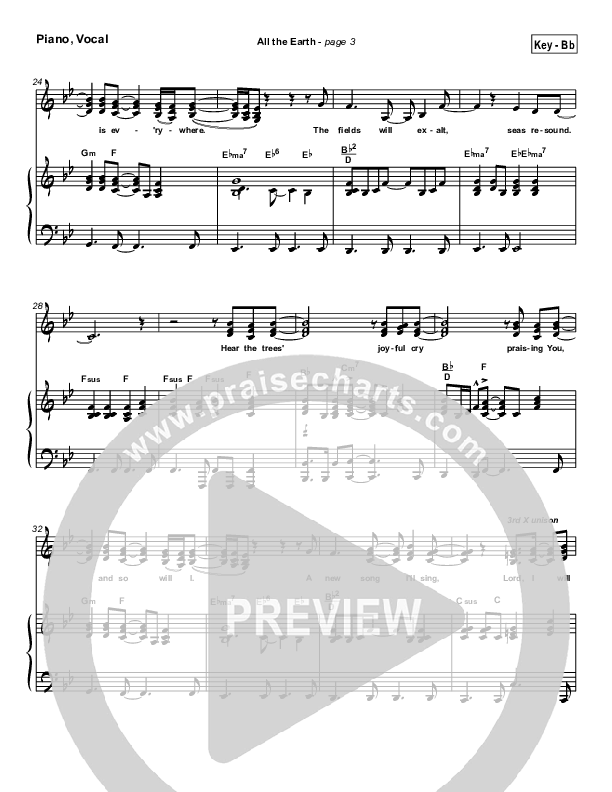 All The Earth Piano/Vocal (Parachute Band)