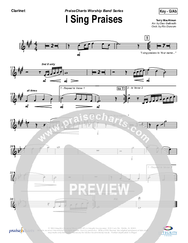 I Sing Praises Wind Pack (Terry MacAlmon)