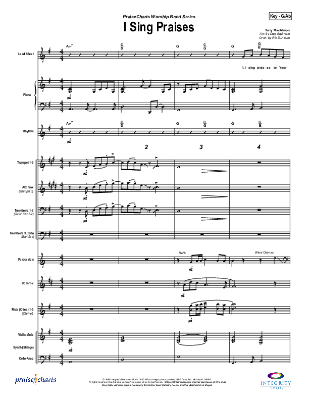 I Sing Praises Orchestration (Terry MacAlmon)