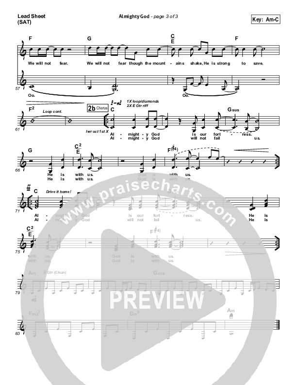 Almighty God Lead Sheet (One Sonic Society)