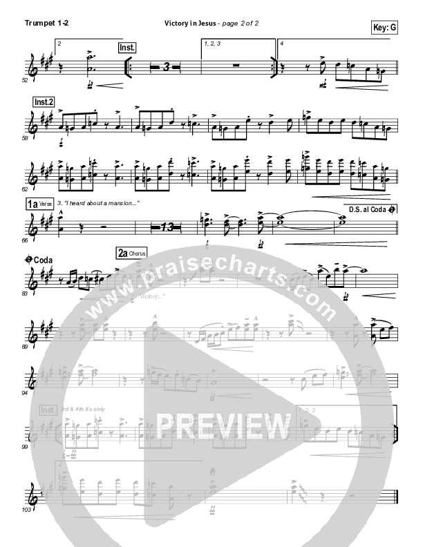 Victory In Jesus Trumpet 1,2 (Travis Cottrell)