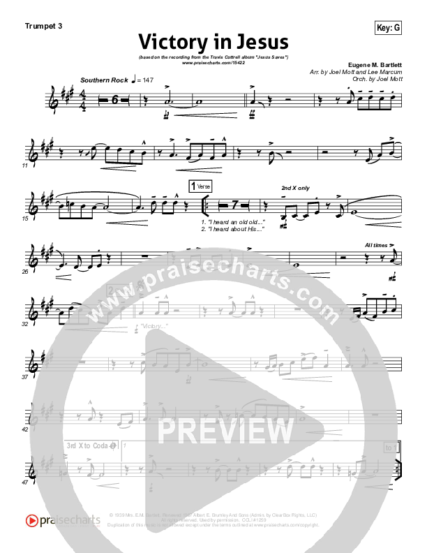 Victory In Jesus Trumpet 3 (Travis Cottrell)