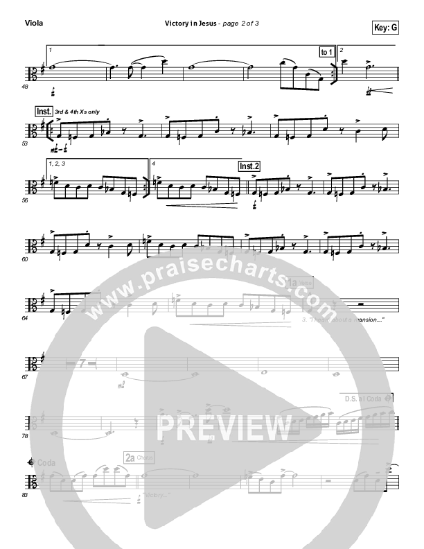 Victory In Jesus Viola (Travis Cottrell)