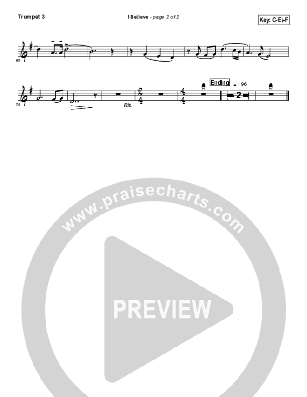 I Believe Trumpet 3 (Natalie Grant)