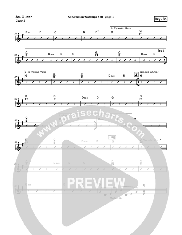 All Creation Worships You Acoustic Guitar (Kirk Dearman)