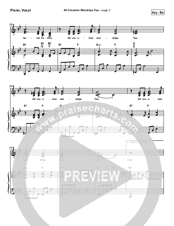 All Creation Worships You Piano/Vocal Pack (Kirk Dearman)