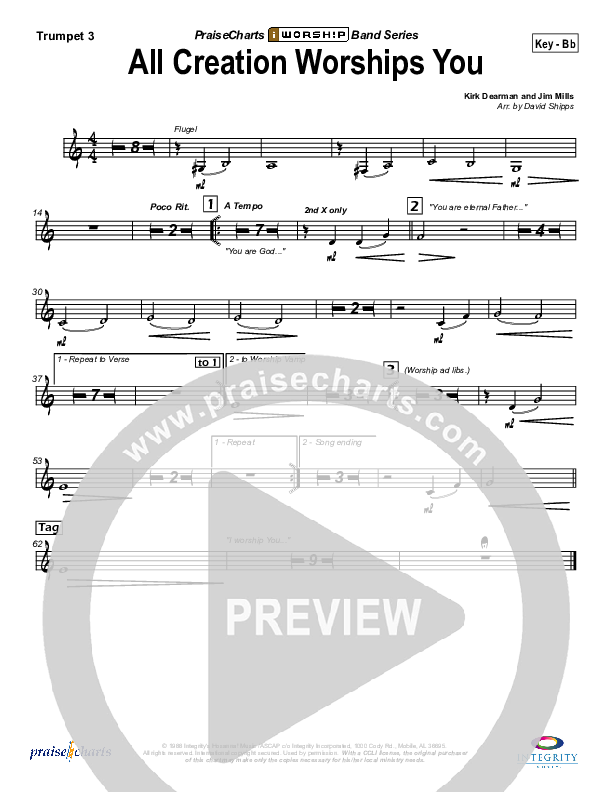 All Creation Worships You Trumpet 3 (Kirk Dearman)