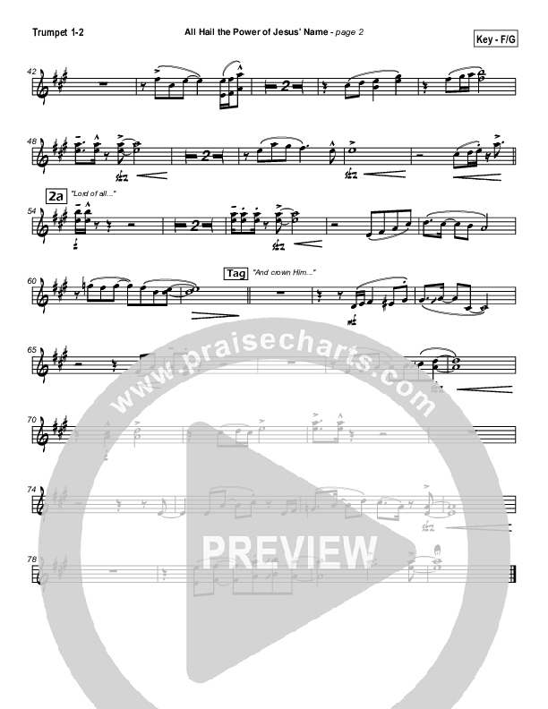 All Hail the Power of Jesus Name Trumpet 1,2 (Paul Baloche)