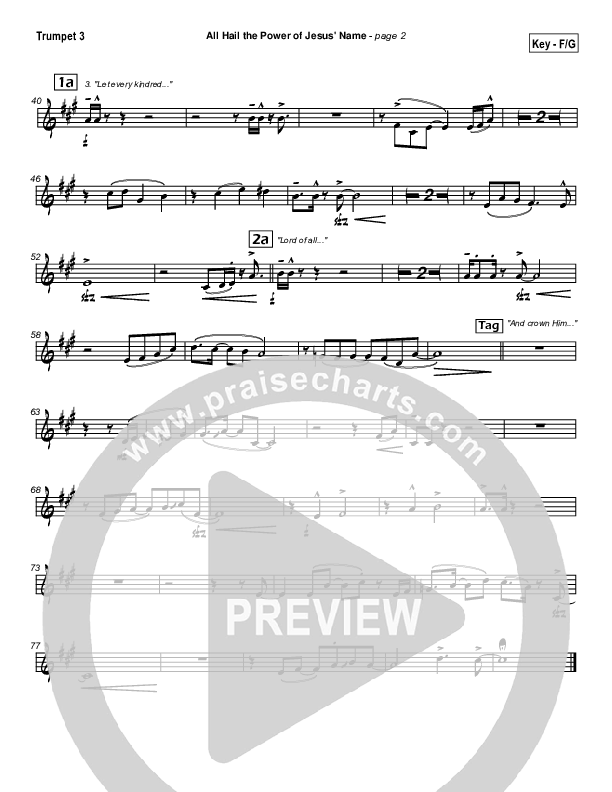 All Hail the Power of Jesus Name Trumpet 3 (Paul Baloche)