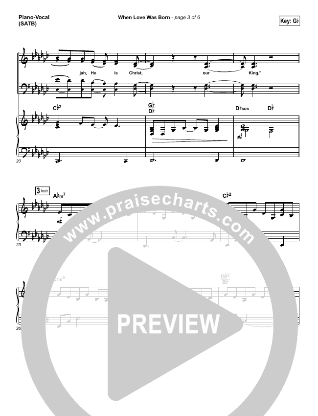 When Love Was Born Sheet Music Pdf Mark Schultz Praisecharts