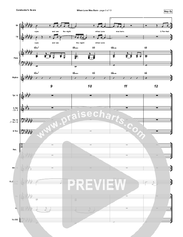 When Love Was Born Conductor's Score (Mark Schultz)