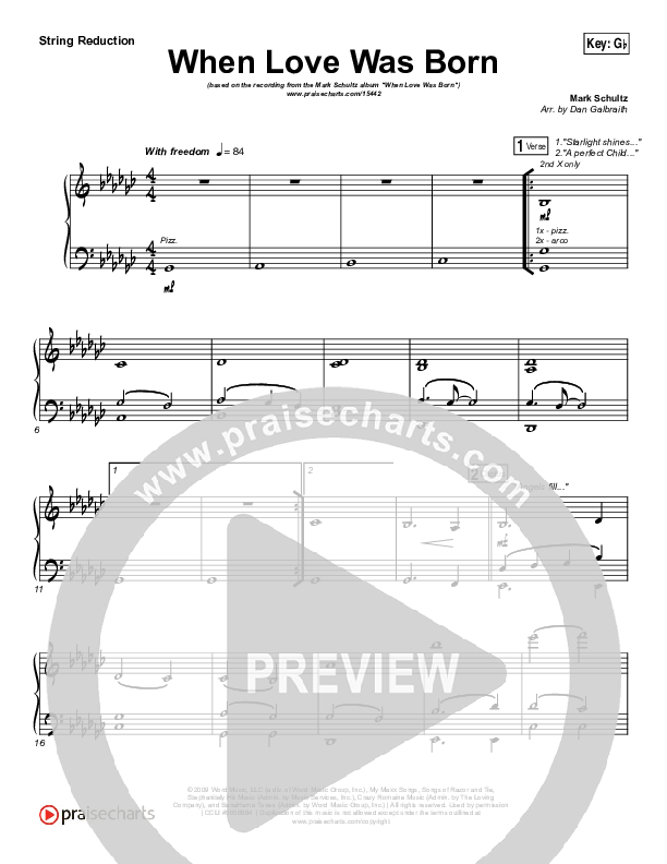 When Love Was Born Synth Strings (Mark Schultz)