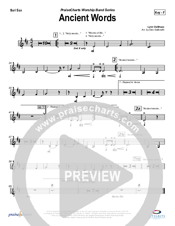 Ancient Words Bari Sax (Michael W. Smith)