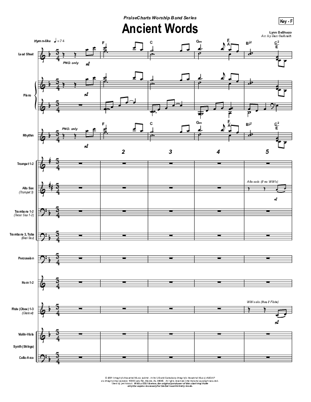 Ancient Words Conductor's Score (Michael W. Smith)