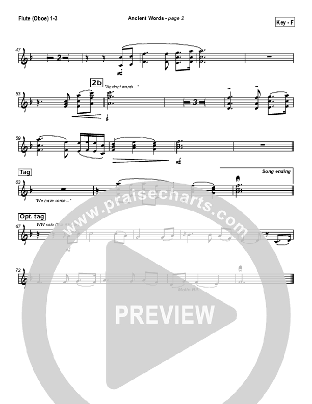 Ancient Words Flute/Oboe 1/2/3 (Michael W. Smith)