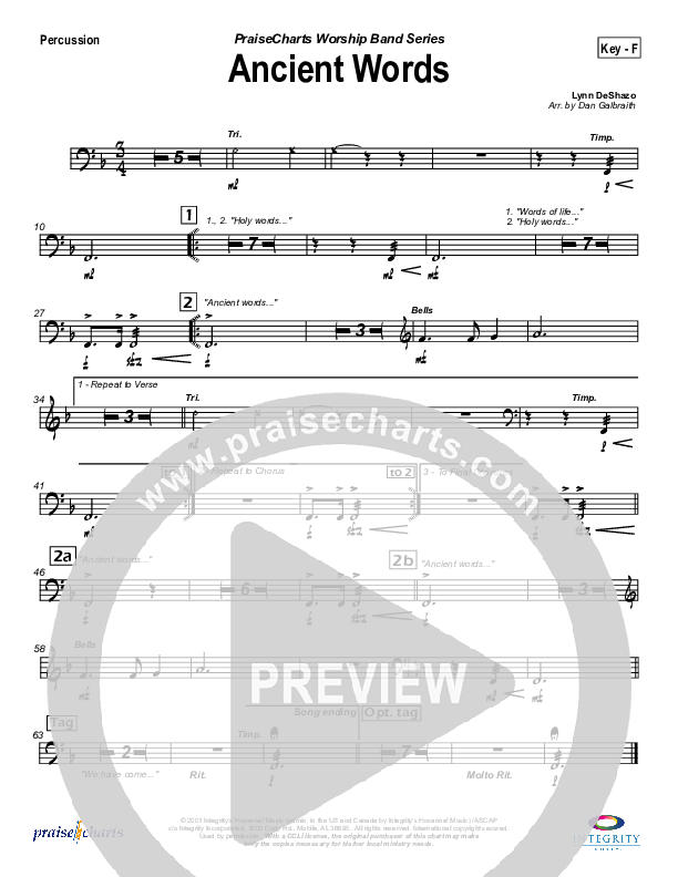 Ancient Words Percussion (Michael W. Smith)