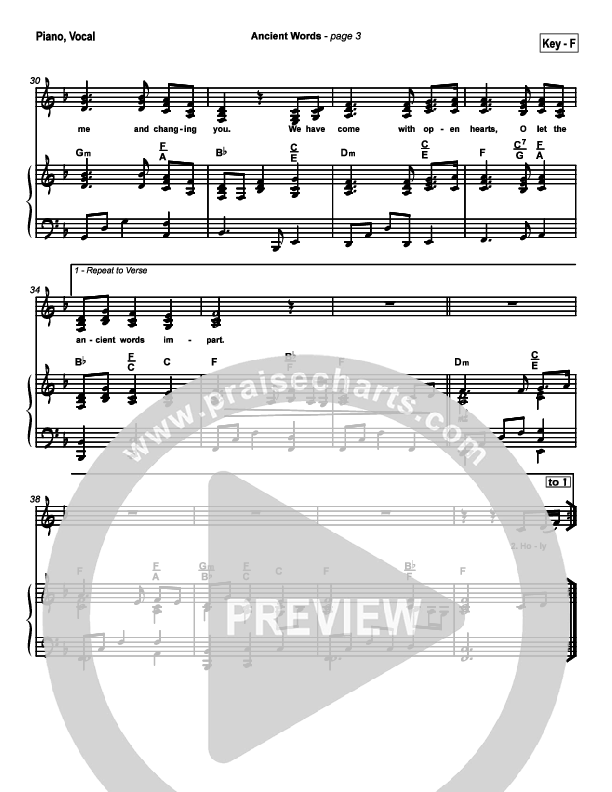 Ancient Words Piano/Vocal (SATB) (Michael W. Smith)