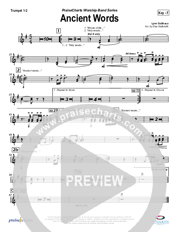 Ancient Words Trumpet 1,2 (Michael W. Smith)