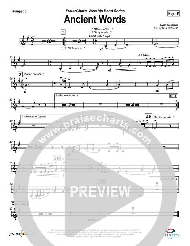 Ancient Words Trumpet 3 (Michael W. Smith)