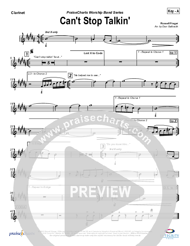 Can't Stop Talking Wind Pack (Hillsong Worship)