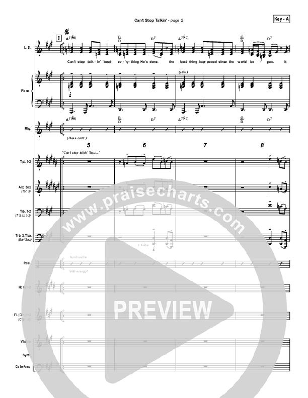 Can't Stop Talking Orchestration (Hillsong Worship)