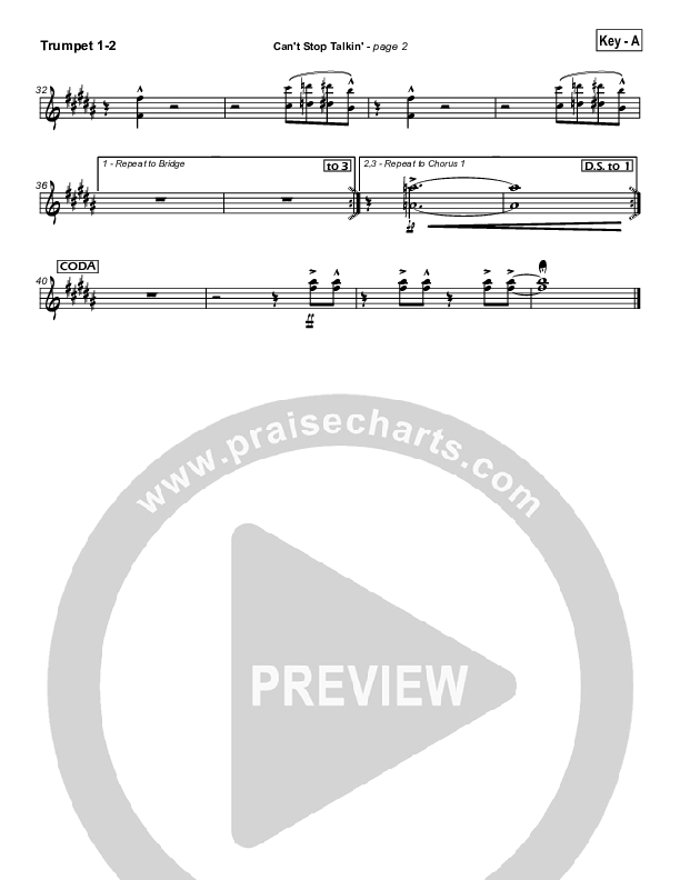 Can't Stop Talking Brass Pack (Hillsong Worship)