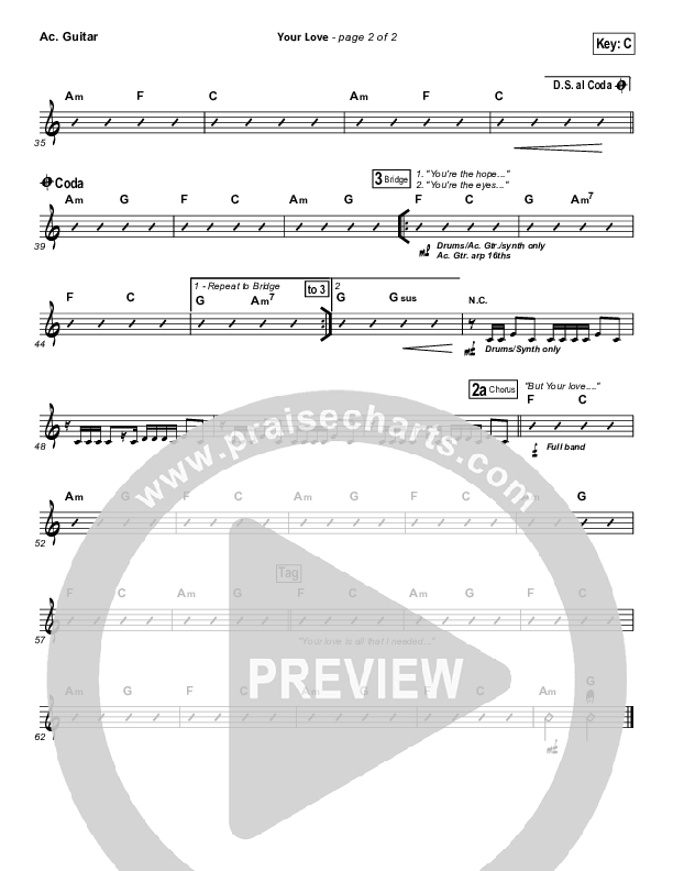 Your Love Acoustic Guitar (Brandon Heath)