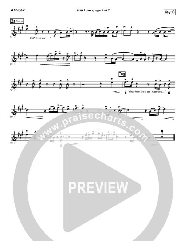 Your Love Alto Sax (Brandon Heath)