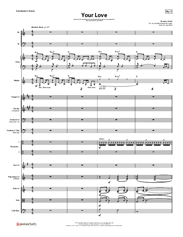 Your Love Conductor's Score (Brandon Heath)
