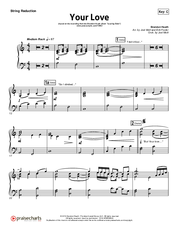 Your Love String Pack (Brandon Heath)