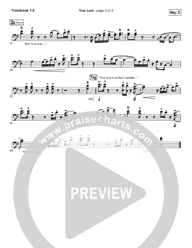 Your Love Trombone 1/2 (Brandon Heath)