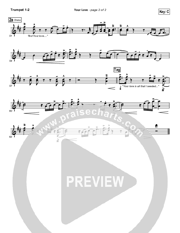 Your Love Trumpet 1,2 (Brandon Heath)